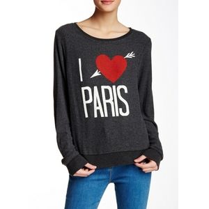 Wildfox • I Love Paris Baggy Beach Jumper